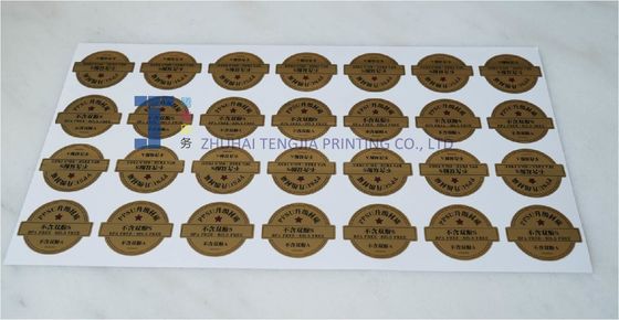 qualité  Customized Color PET Metallic Sticker Labels Round Shape Sticker usine