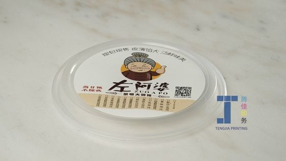 Étiquettes étanches à l'eau pour les contenants alimentaires