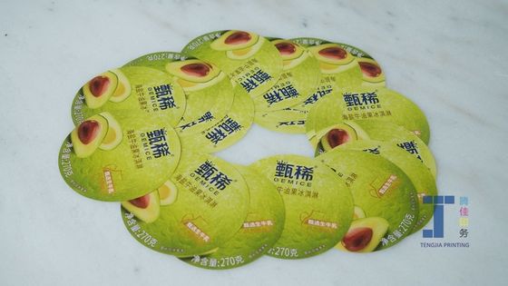 Étiquettes de tasses de crème glacée écologiques