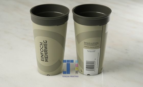 Personnalisation Étiquette moulée Étiquette de tasse en plastique de thé au lait Pas de rides