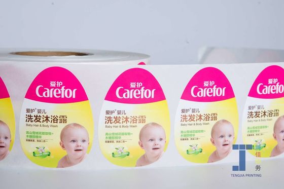 Étiquette écologique du produit de nettoyage en PET, shampooing, autocollant