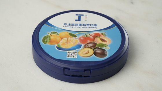 Étiquettes personnalisées en PP PE en forme pour le bouchon de la boîte de poudre de lait